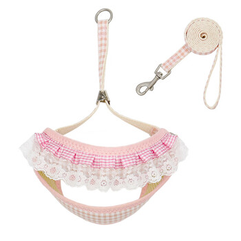 Hip-hop duck dog leash dog chain small dog cat pet harness teddy pomeranian bichon puppy dog leash pink m (recommended 7-15 catties) universal for cats and dogs