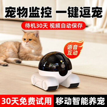 Suntech pet surveillance camera removable surveillance 4g camera no plug-in home mobile phone remote pet robot cat accompanying pets to capture and photograph 32g card + 4g version + lifetime free traffic + one-click pet pet + voice interaction