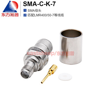 Dongfang xupu rf connector sma-c-k-7 press-fit sma female suitable for 50-7 and other cables 6g sma-c-k-7