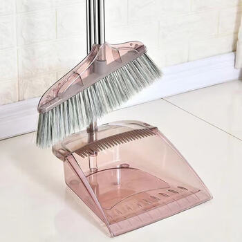 Bokai broom haosheng dustpan set broom sweeping broom combination one-piece non-stick hair set indoor about nest burgundy