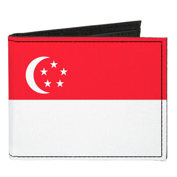 Buckle-downbuckledown canvas bifold walletsingapore flag multi one size