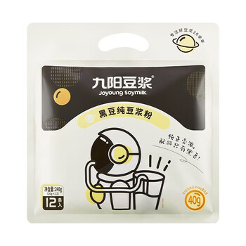 Joyoung soymilk high dietary fiber instant breakfast ready-to-eat soy milk powder for satiety meal replacement 12 sticks*12g pure black soy milk powder ingredients only