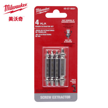 Miwaki sliding thread screw extractor (4 pieces) double-ended sliding thread repair and removal tool broken wire thread extractor sliding thread screw extractor (4 pieces) 49-57-9001