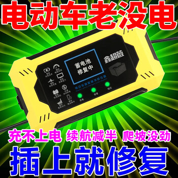 Electric vehicle battery repairer, charging timer, automatic power-off protector, anti-overcharging, intelligent pulse range extension