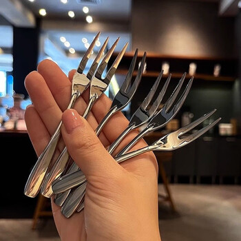 Fancychic 10,000, i really recommend the good stuff fruit fork, fruit picks, cake snack fork, dessert fork, moon cake fork, 6 pieces, 6 pieces - silver, naked