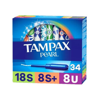 Tampax spot american tampax pearl plastic long catheter tampons 32/45 count ultra 34 count ss+u three flow mixed pack