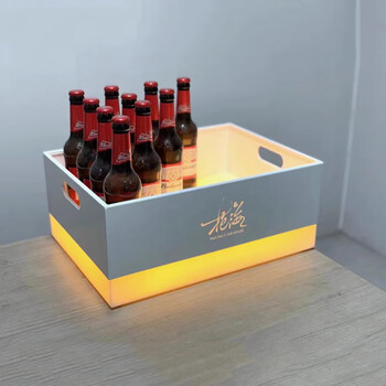 Huili deguang wine basket ice bucket commercial gram champagne bucket led beer box party ktv cocktail bucket bar ice bucket 24 white luminous ice bucket yellow light