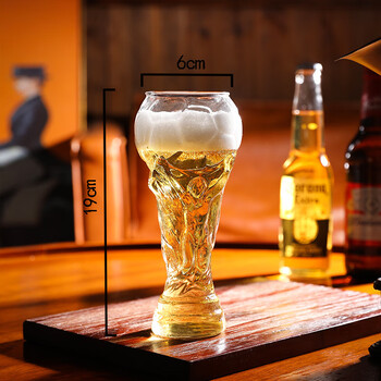 Baichunbao high-end european cup hercules cup beer cup creative qatar world cup god-shaped bar 450ml football cup - small size, beer cup
