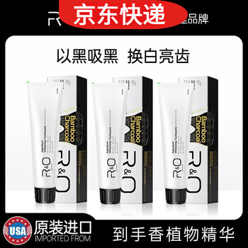 R&o american ro toothpaste original imported ro binchotan bamboo charcoal toothpaste bamboo charcoal oral odor bad breath toothpaste for adults 3 pieces