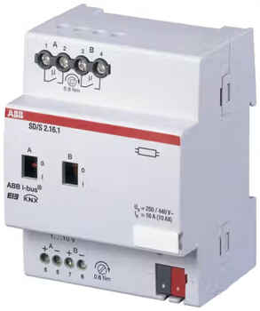 Sd/s 2.16.1 fluorescent lamp dimmer 2-channel 1-10v intelligent dimming system knx protocol abb i-bus