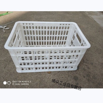 Large super thick stackable fruit basket logistics turnover basket rectangular vegetable and fruit plastic basket frame pe square basket 10 catties long 38 wide 25 high 20 cm