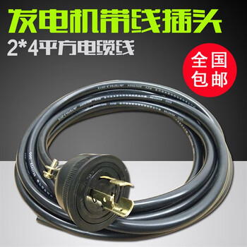 Deer color gasoline generator special plug accessories list output 220v socket american conversion with wire pure copper head plug plus 3 meters cable