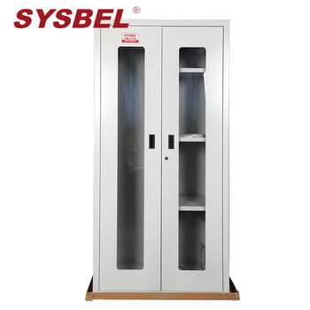 Sisbell wa920450y emergency equipment cabinet emergency tool equipment storage cabinet ppe cabinet with window glass/45gal/170l wa920450 gray emergency equipment cabinet double door (with glass)