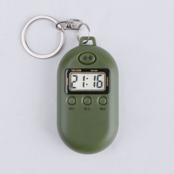 Multifunctional loudspeaker watch for the elderly blind electronic alarm clock convenient keychain clear voice time electronic watch device military green