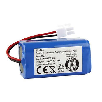 18650 4-string 14.8v lithium battery pack 2600mah 16.8v charging with protection plate lithium battery sweeping robot white plug 14.8v2800