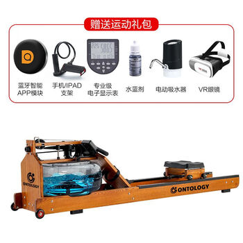 British ontology commercial household smart water resistance rowing machine gym solid wood rowing machine b color