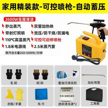 Shengentai commercial cleaning air-conditioning range hood household high temperature and high pressure steam cleaning machine multi-function all-in-one machine 2600w household model produces steam in seconds + whole house cleaning