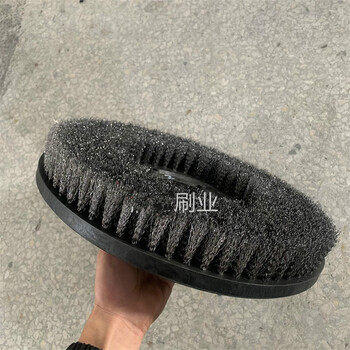 Single wiping machine 17-inch antique brush land reclamation cleaning brush scrubbing stone mixed steel wire floor brush 175 buckle floor washing brush plate pure steel wire brush 154 iron buckle 17 inches