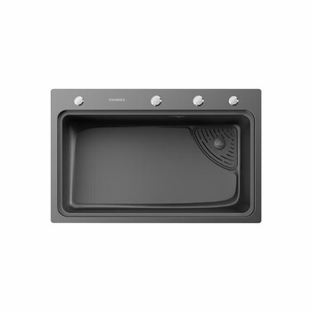 Higold 920287f.bl3.0 series sink matte black stone plate. taiwan-controlled drain high-looking sink large single tank 920287f1 ordinary drain 750*480*220mm