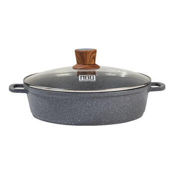 Mgc medical stone hot pot special pot hot pot pot commercial soup pot induction cooker non-stick pot hotel soup stew pot french crow green ash hot pot 28cm