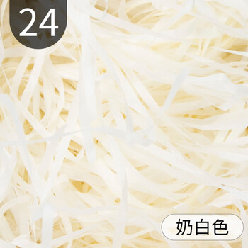 Raffia filling paper buffer packaging material decorative paper shredded paper 24 milky white 50g ()