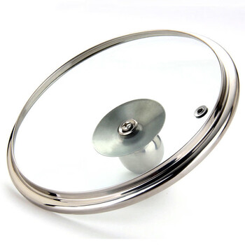 Enshousu tempered glass lid wok lid pan cover universal wok lid cover 12-40cm 12cm suitable for pot inner diameter 11.7-12.3