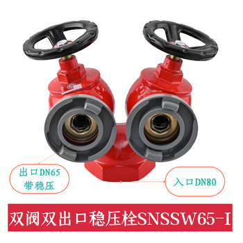 Zhongke shenlong fire valve sn65 indoor plug flushing plug pipe switch w pressure reducing and stabilizing plug 2.5 inch fire hydrant head 2 inch faucet 1.6mpa snssw65-i double valve double outlet