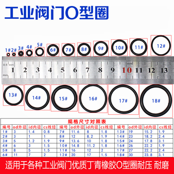 Industrial valve o-ring sealing ring air valve universal high-pressure resistant o-ring nitrile rubber ring wear-resistant small apron ring all 20 sizes 5 each/bag