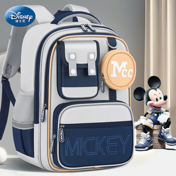 Disney school bag for primary school students in grades 4-6, decompressing, lightweight, large-capacity, good-looking, simple backpack for boys, breathable, three-dimensional cushioning, large-capacity, load-reducing, huizang, grade 3-6