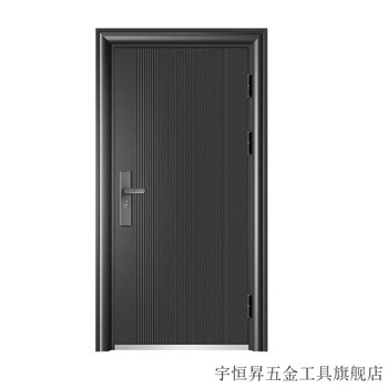 Vinoa anti-theft door home entrance door rental room door indoor and outdoor safety steel door fluorocarbon paint engineering single door outside left opening 1.97*0.86 meters