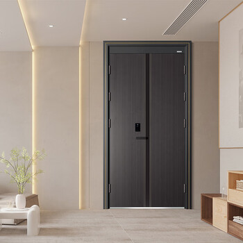 Jinyijia door industry (d09 alice) class a wood grain transfer entry door embedded smart lock supports private customization d09 alice single door