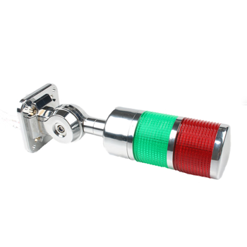 Two-color warning light square bottom led waterproof indicator light alarm machine tool 24v two-color lighthouse 110v220v nickel-plated red and green always on x 110v