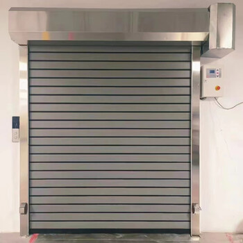 Rolling shutter door aluminum alloy fast door roller fast door hard door radar induction automatic lift dust-free purification gray