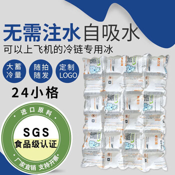 Jiazhao spot technology aviation ice bag small food preservation disposable ice bag self-absorbing water-free water injection refrigerated ice bag 39*28cm 24 small grid 100 sheets