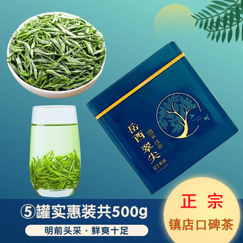 Yanhai yuexi cuijian 2024 new tea cuiya gongjian green tea cuilan gift tea mingqian high-end tea anhui anqing maofeng 500g mingqian bud