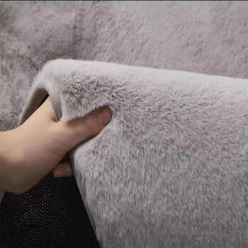 Jingyue thickened imitation rabbit plush carpet bedroom room master bedroom full cover internet celebrity bedside balcony bay window mat non-shedding customized light gray (imitation rabbit plush) customized contact customer service