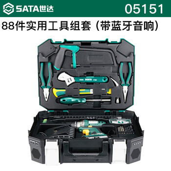 Shida household power tool set lithium electric drill hand hardware household daily use combination tool box 05152 88-piece practical tool set high version/05151