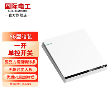 International electrician type 86 switch socket telephone computer concealed porous single/double control power panel air conditioner tv multi-function wall plug large board one-on single control switch