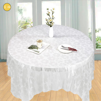 Peiyou disposable tablecloth disposable tablecloth round table light luxury feeling thickened beautiful waterproof oil plastic cloth film flower tablecloth 10 peonies 2*2 meters single extraction