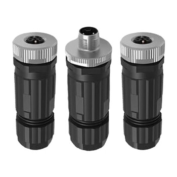 Fashu power connector m12 l-coded female straight 5-pin