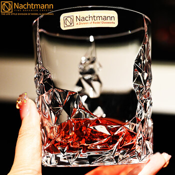 Nachtmann, germany, imported crystal glass whiskey, wine, beer glass, drink, juice and water cup set, ice sculptured whiskey cup 380ml/single