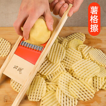 Rexton slicer potato grid wiper wave mesh flower knife household potato potato chip wiper vegetable cutting artifact potato grid wiper slice god potato grid wiper