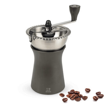 Peugeot manual coffee grinder, 43-level adjustment, stainless steel movement, 50g capacity, wooden metal body