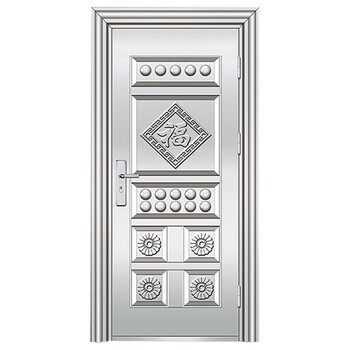 Qili color door stainless steel door engineering stainless steel anti-theft door stainless steel door entrance balcony single door single door (normal) inner package inner left 860x1960mm