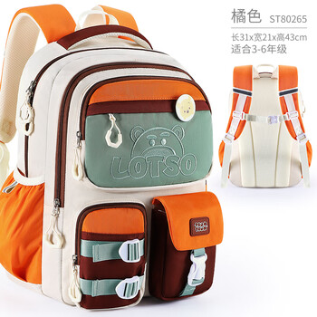 Disney (disney) strawberry bear elementary school bag girls third to sixth grade 3-6 middle school and high school girls casual children's backpack