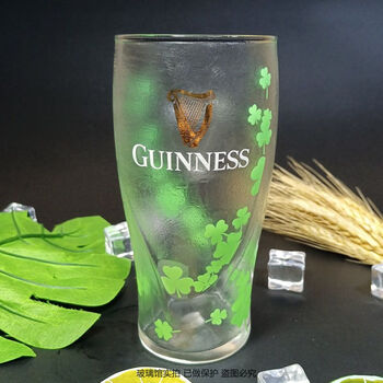 Zxq guinness officially authorized original beer mug engraving cup 470ml surge glass that changes color when exposed to cold original color changing cup 470ml with 0 pieces