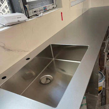 Zolali 304 stainless steel solid countertop anti-scratch cabinet counter sink integrated custom island table 5mm scratch-resistant countertop