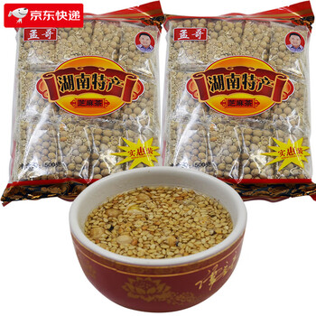 Meng ge sesame bean tea 500g*2 ginger salt tea hunan specialty traditional substitute tea salty afternoon tea salty 2 packs