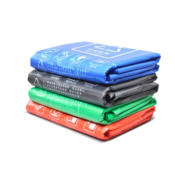 Mrs. zhuang hotel property thickened flat mouth sorting garbage bag (80*100cm 4 wires 50 pieces/tie)-color remarks