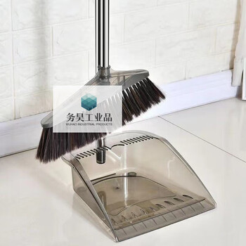 Bokai broom haosheng dustpan set broom sweeper combination one-piece non-stick hair set indoor appointment nest light gray